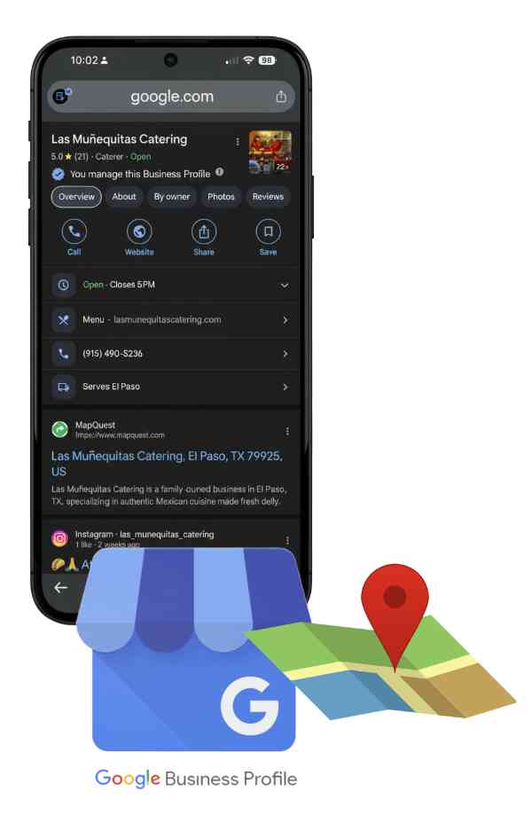 600 x google business profile graphic Software review entry interface
